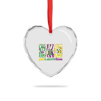 Mardi Gras Goose Heart Crystal Glass Ornament Just A Mardi Goose