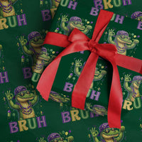 Mardi Gras Mardigator Alligator Six Seven Bruh Meme Wrapping Paper Roll