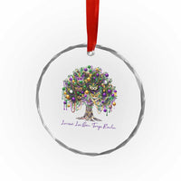 Mardi Gras Mask Tree Crystal Glass Ornament Laissez Les Bon Temps Rouler
