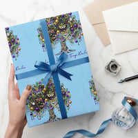 Mardi Gras Mask Tree Wrapping Paper Roll Laissez Les Bon Temps Rouler