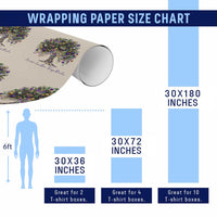 Mardi Gras Mask Tree Wrapping Paper Roll Laissez Les Bon Temps Rouler