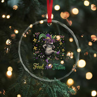 Mardi Gras Raccoon Crystal Glass Ornament Feral And Festive