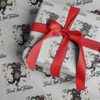 Mardi Gras Raccoon Wrapping Paper Roll Feral And Festive