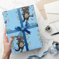 Mardi Gras Raccoon Wrapping Paper Roll Feral And Festive