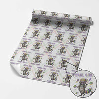 Mardi Gras Raccoon Wrapping Paper Roll Feral Girl Mardi Gras
