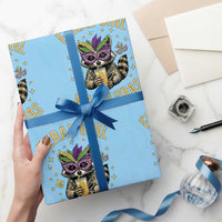 Mardi Gras Raccoon Wrapping Paper Roll Feral Girl Mardi Gras Trash Panda