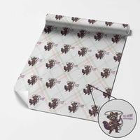Mardi Gras Raccoon Wrapping Paper Roll Yee Haw Cowboy Mardi Gras Carnival Trendy Meme