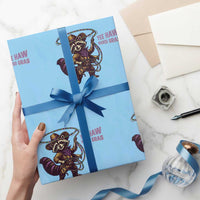 Mardi Gras Raccoon Wrapping Paper Roll Yee Haw Cowboy Mardi Gras Carnival Trendy Meme