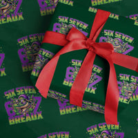 Mardi Gras Six Seven Breaux Wrapping Paper Roll Funny Mardigator Alligator 6 7 Meme