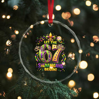 Mardi Gras Six Seven Crystal Glass Ornament Let The 67 Shenanigans Begin