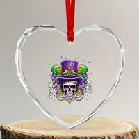 Mardi Gras Skull 67 Six Seven Meme New Orleans Witch Doctor Voodoo Heart Crystal Glass Ornament