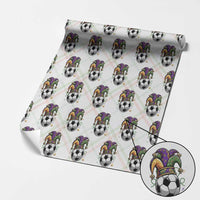 Mardi Gras Soccer Ball Wrapping Paper Roll Funny Louisiana Carnival Sports Gift