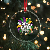 Mardi Gras Throw Girl Crystal Glass Ornament Funny New Orleans Carnival Headdress Beads