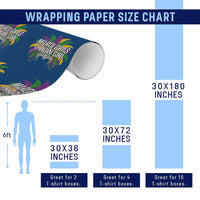 Mardi Gras Throw Girl Wrapping Paper Roll Funny New Orleans Carnival Headdress Beads