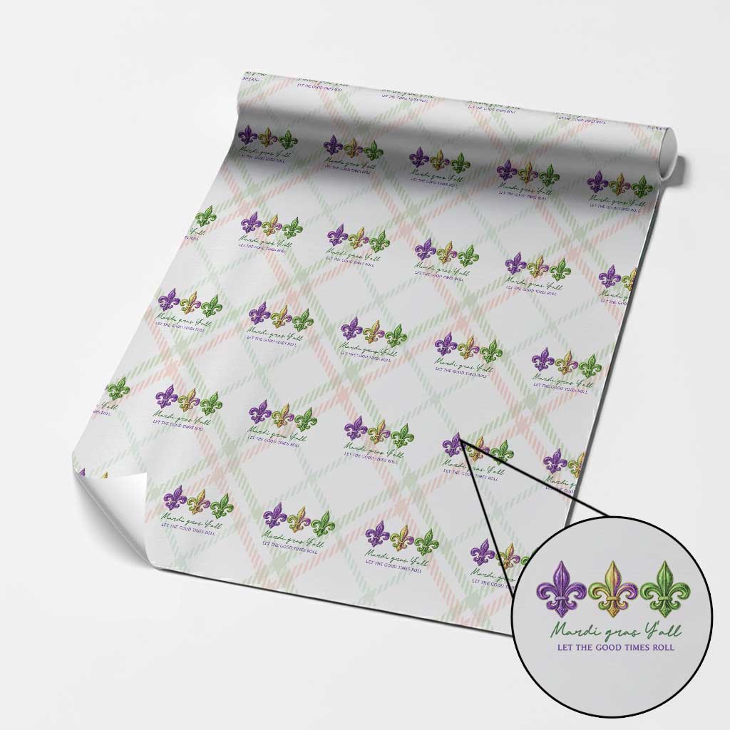 Mardi Gras Wrapping Paper Roll Let The Good Time Roll