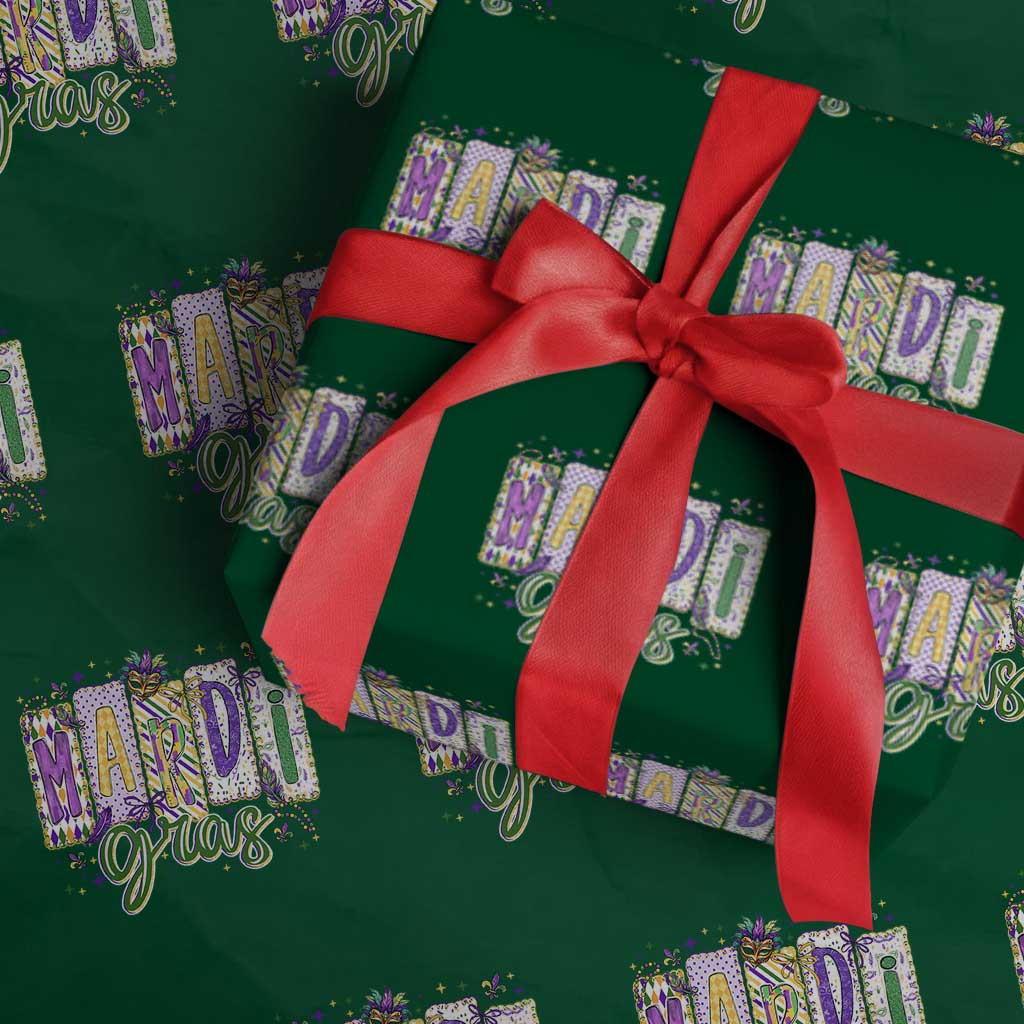Mardi Gras Wrapping Paper Roll New Orleans Carnival Girly Fat Tuesday