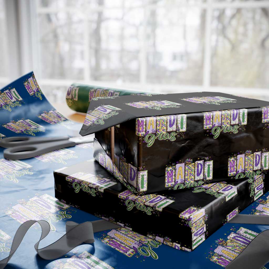Mardi Gras Wrapping Paper Roll New Orleans Carnival Girly Fat Tuesday