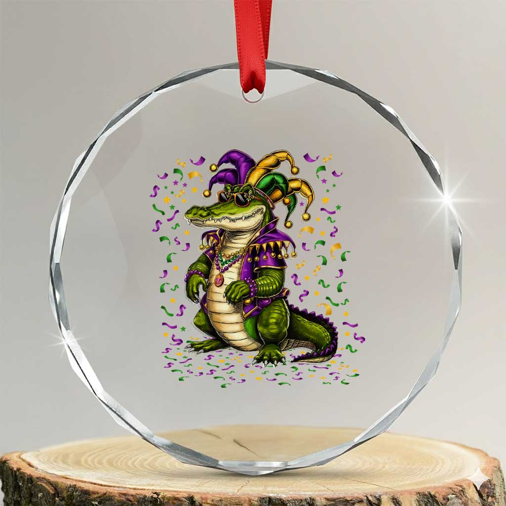 Mardigator Mardi Gras Crystal Glass Ornament Alligator Louisiana New Orleans Party Custume Beads - Wonder Print Shop