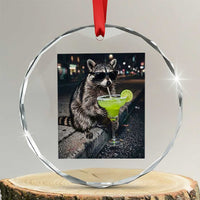 Margarita Cocktail Crystal Glass Ornament Funny Raccoon Mexican Food Meme