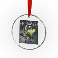 Margarita Cocktail Crystal Glass Ornament Funny Raccoon Mexican Food Meme