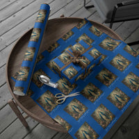 Marian Catholic Wrapping Paper Roll Hail Mary Full Of Grace Blessed Virgin Mary Floral - Wonder Print Shop
