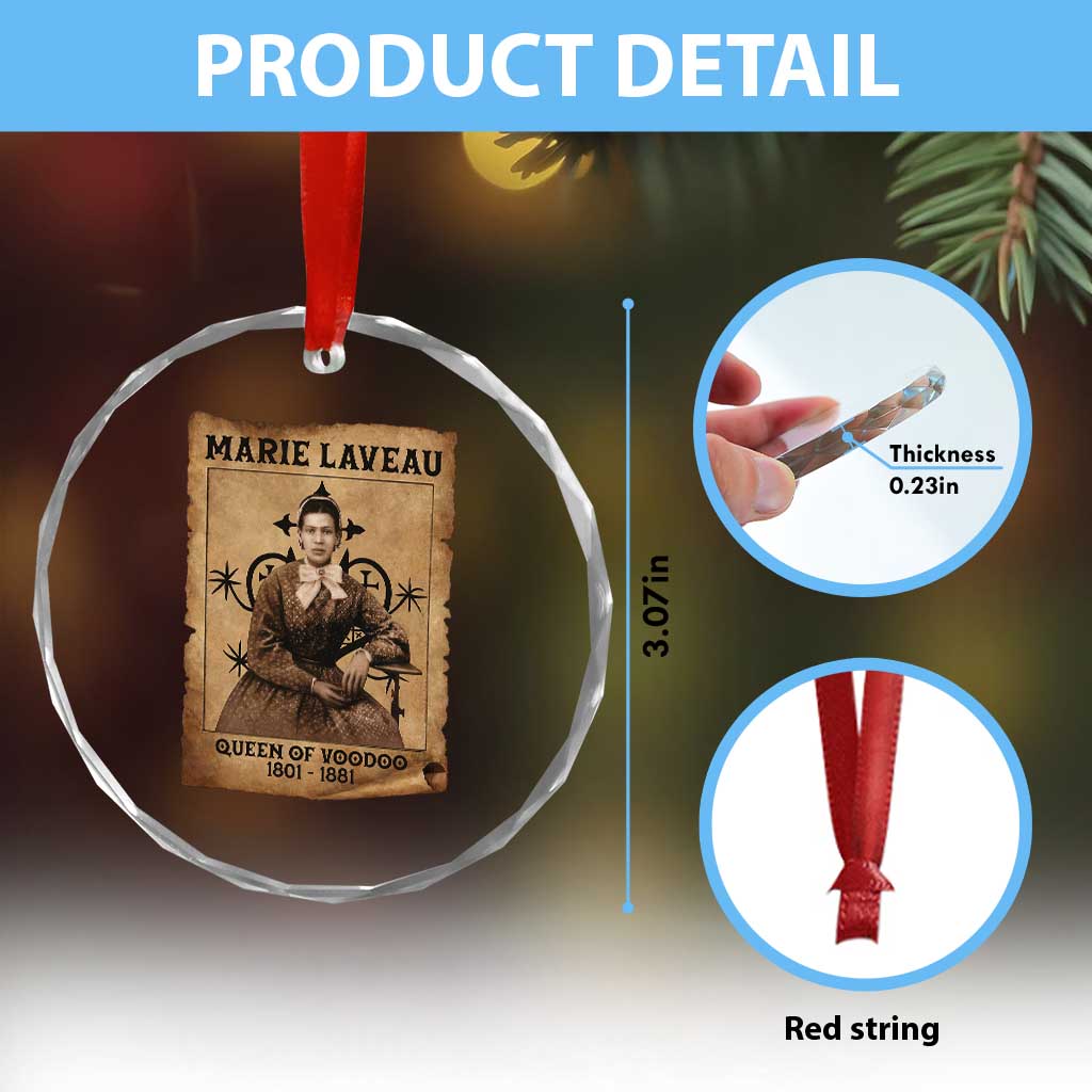 Marie Laveau Crystal Glass Ornament Queen Of  Voodoo New Orleans Hoodoo Rootwork