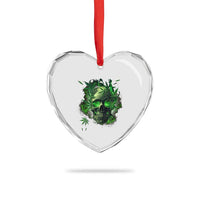 Marijuana Skull Heart Crystal Glass Ornament Smoke Weed Cannabis 420 Pot Leaf - Wonder Print Shop