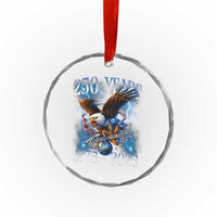 Marine Veteran 250th Anniversary Crystal Glass Ornament Eagle Patriotic Military Gift for Marines Veterans TS10