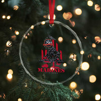 Marine Veteran 250th Anniversary Crystal Glass Ornament Retro Military Corps American Flag TS10