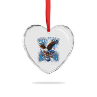 Marine Veteran 250th Anniversary Heart Crystal Glass Ornament Eagle Patriotic Military Gift for Marines Veterans - Wonder Print Shop