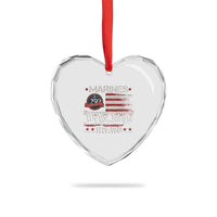 Marine Veteran 250th Anniversary Heart Crystal Glass Ornament Retro Patriotic Military Gift American Flag - Wonder Print Shop