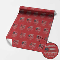 Marine Veteran 250th Anniversary Wrapping Paper Roll Retro Patriotic Military Gift American Flag - Wonder Print Shop