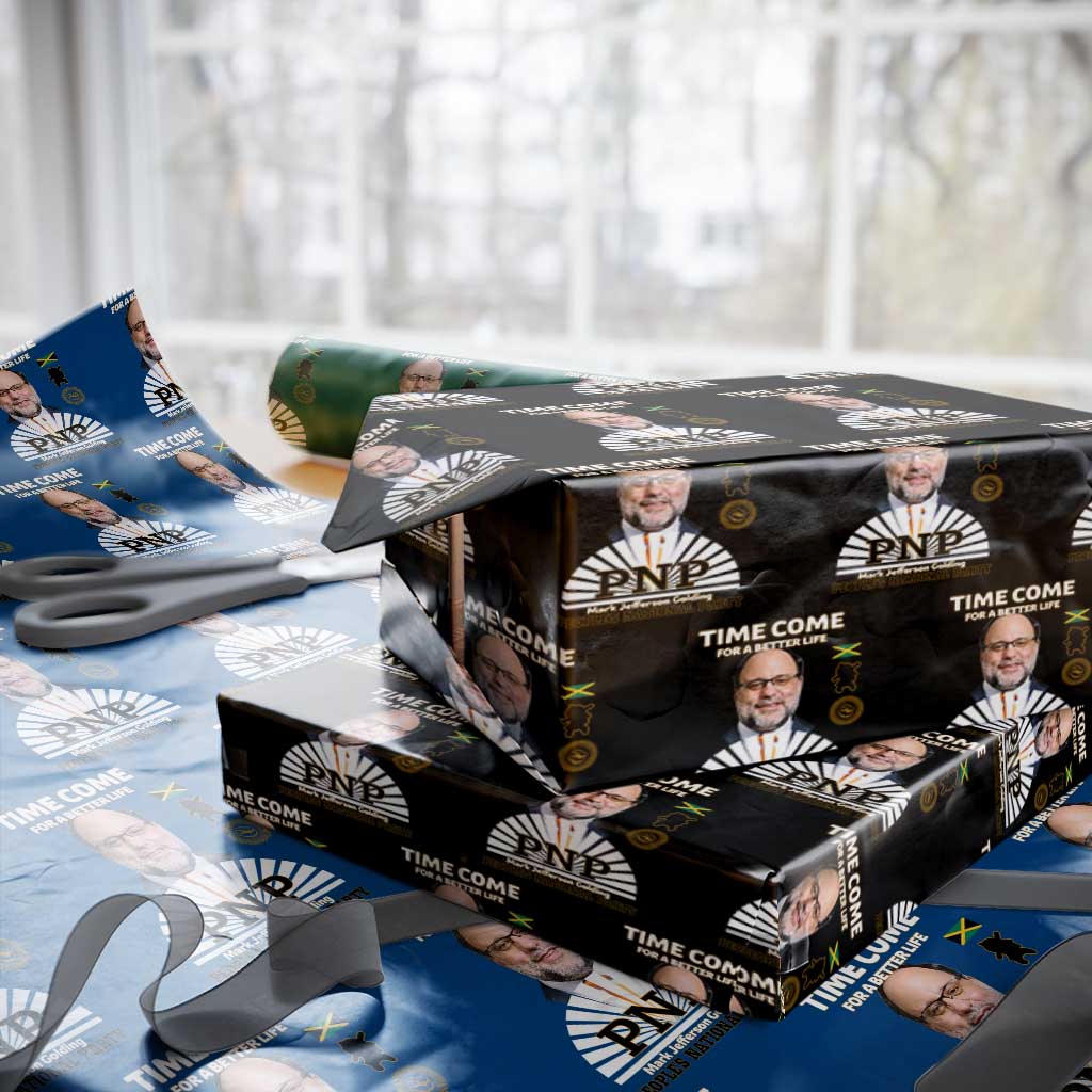 Mark Golding PNP Supporter Wrapping Paper Roll Time Come for a Better Life Jamaica Politics People's National Party - Wonder Print Shop