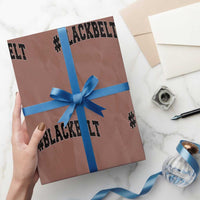 Martial Arts Karate Black Belt Wrapping Paper Roll Retro Varsity Vintage - Wonder Print Shop