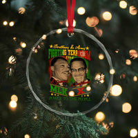 Martin Luther King And Malcolm X Crystal Glass Ornament Brothers In Arms Fighting Terrorism 1964 Black History