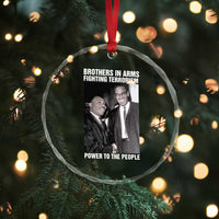 Martin Luther King And Malcolm X Crystal Glass Ornament Brothers In Arms Fighting Terrorism Power To The People