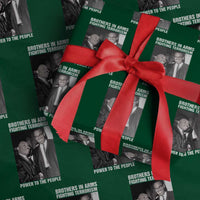 Martin Luther King And Malcolm X Wrapping Paper Roll Brothers In Arms Fighting Terrorism Power To The People