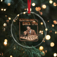 Martin Luther King Crystal Glass Ornament Rejecting Kings Since 1776