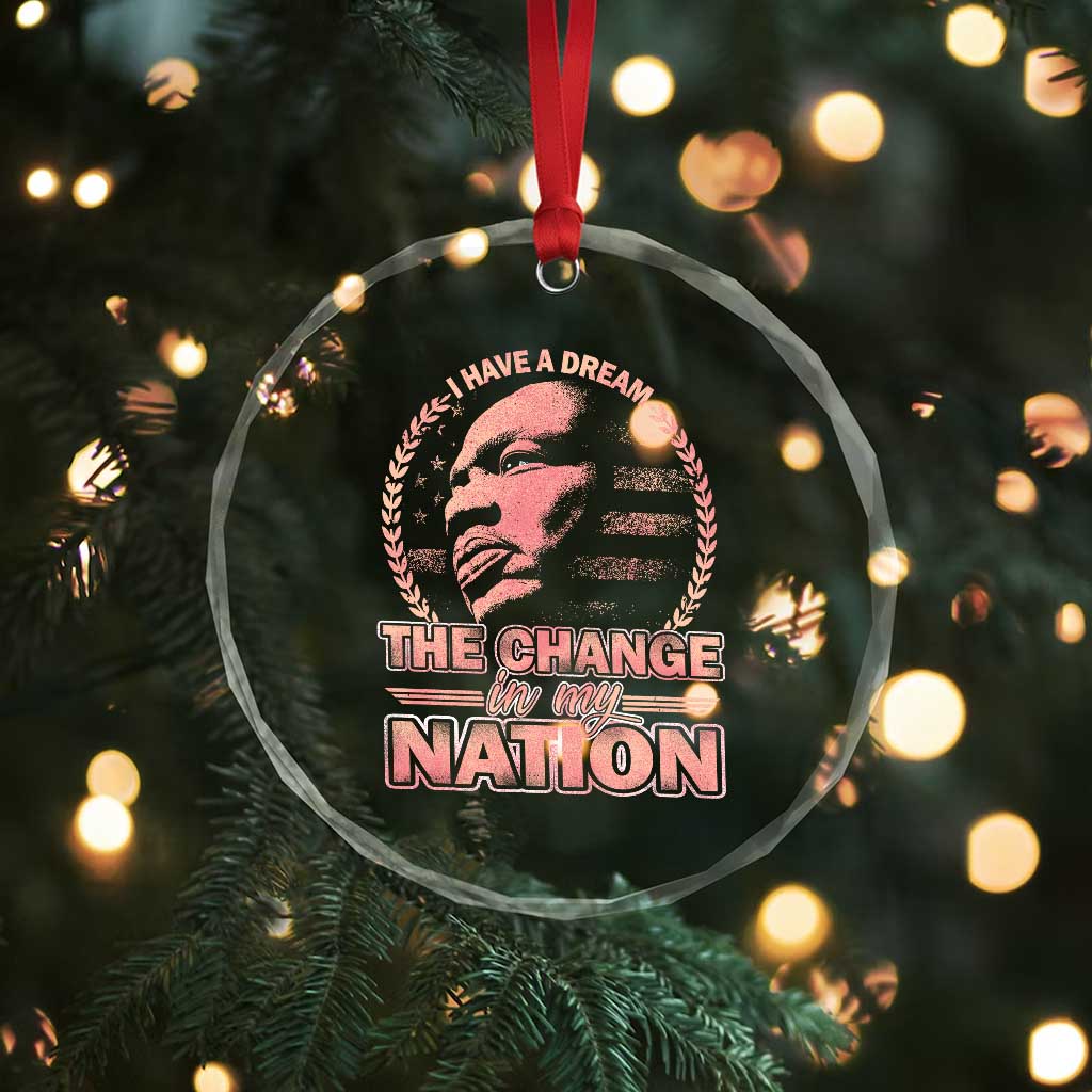 Martin Luther King Crystal Glass Ornament Retro Black History Month Civil Rights - Wonder Print Shop
