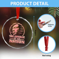 Martin Luther King Crystal Glass Ornament Retro Black History Month Civil Rights - Wonder Print Shop