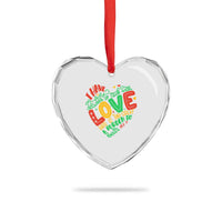 Martin Luther King Heart Crystal Glass Ornament I Have Decided to Stick With Love MLK Black History Month - Wonder Print Shop
