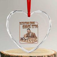Martin Luther King Heart Crystal Glass Ornament Rejecting Kings Since 1776