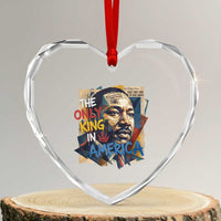 Martin Luther King Heart Crystal Glass Ornament The Only King In America No Kings Protest