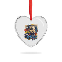 Martin Luther King Heart Crystal Glass Ornament The Only King In America No Kings Protest