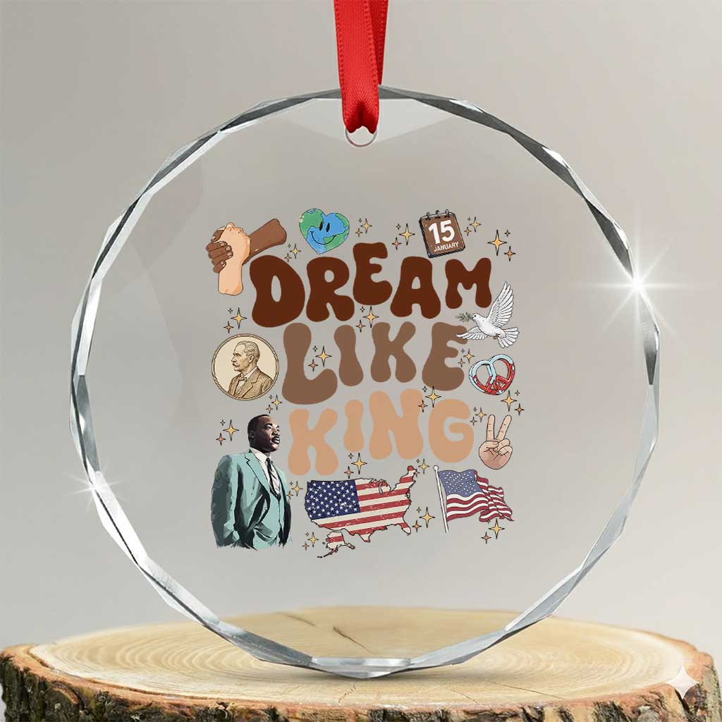 Martin Luther King Jr Crystal Glass Ornament Black History Melanin African American - Wonder Print Shop
