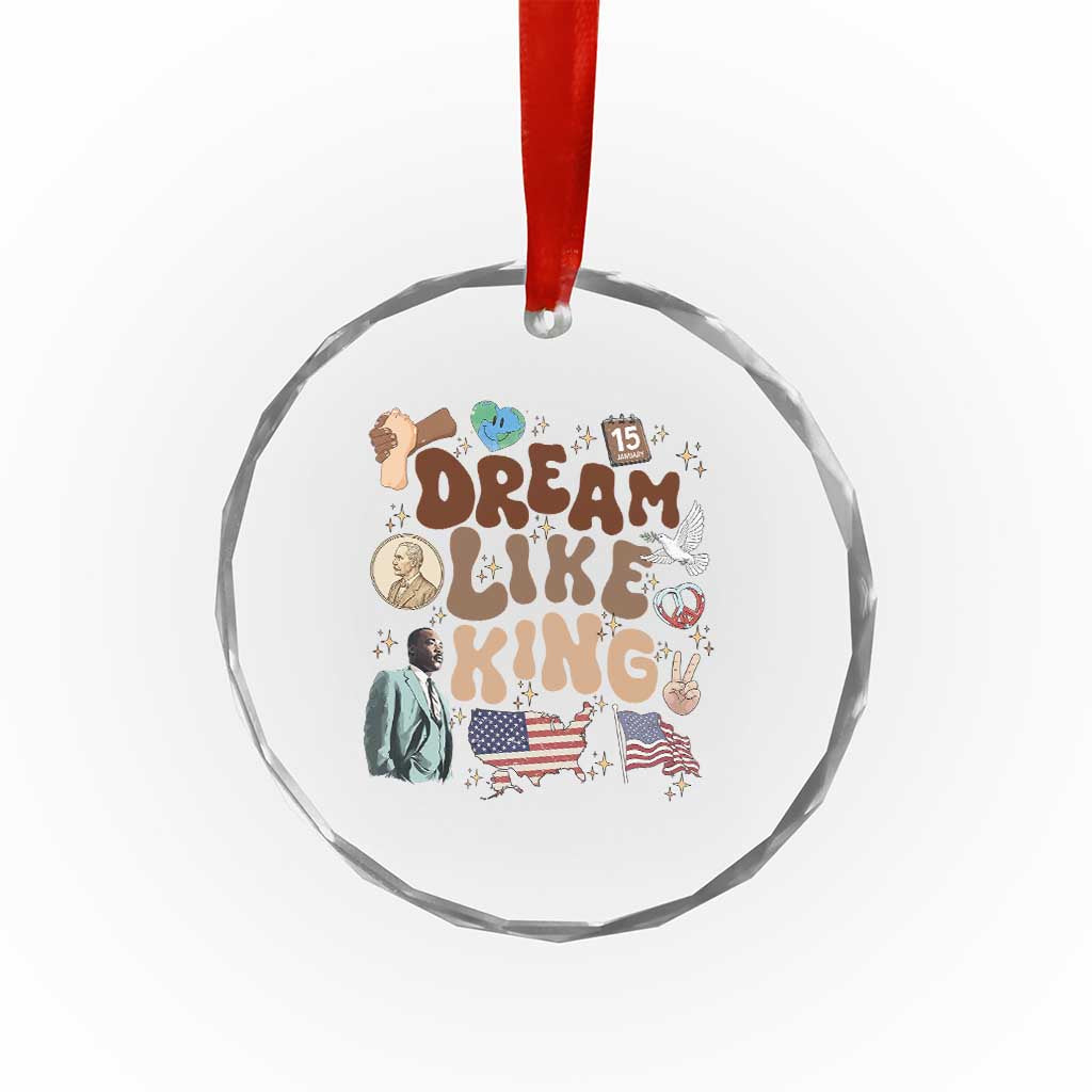 Martin Luther King Jr Crystal Glass Ornament Black History Melanin African American - Wonder Print Shop