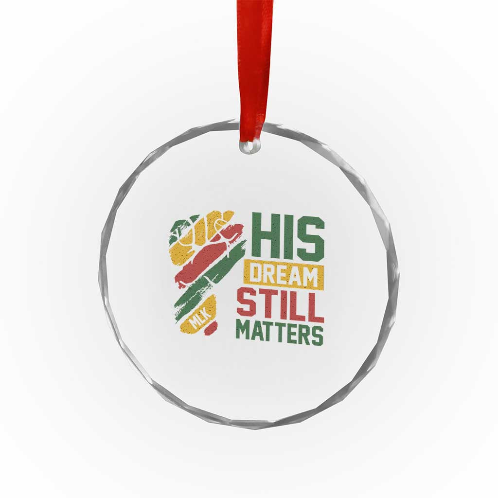 Martin Luther King Jr Crystal Glass Ornament His Dream Still Matters MLK Day