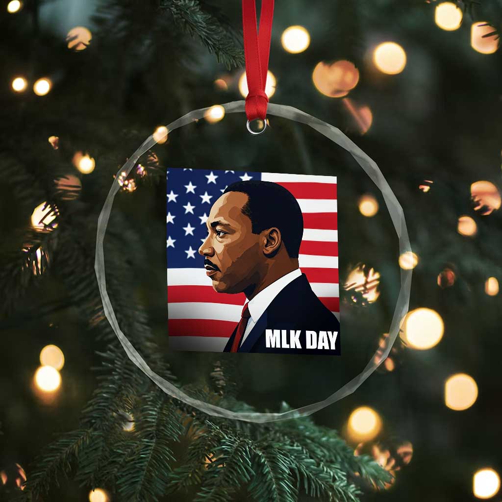 Martin Luther King Jr Crystal Glass Ornament Human Rights - Wonder Print Shop