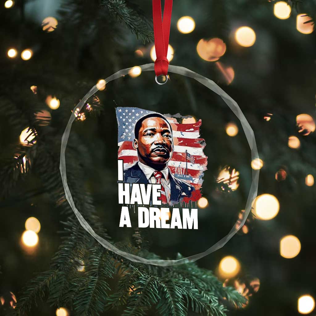 Martin Luther King Jr Crystal Glass Ornament I Have A Dream - Wonder Print Shop