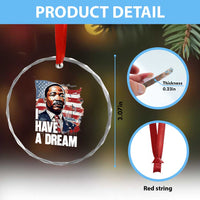 Martin Luther King Jr Crystal Glass Ornament I Have A Dream - Wonder Print Shop